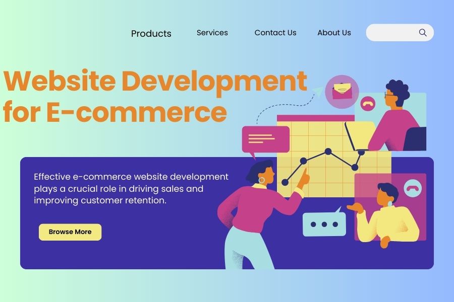 Website development for e-commerce